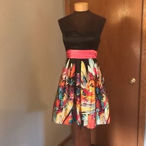 City Triangles strapless gown